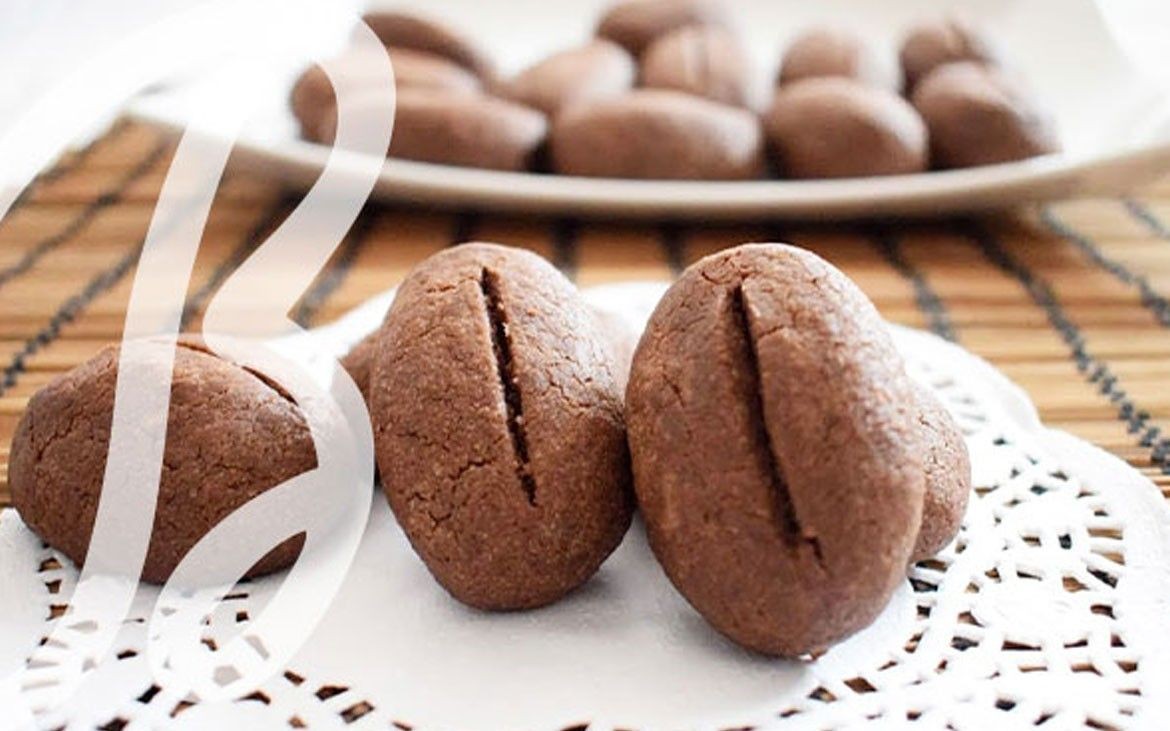 Biscotti al caffè a forma di chicco